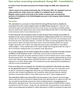 Amendment to the 2016 Energy Bill: Carbon Accounting Reform