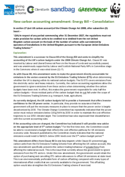 Amendment to the 2016 Energy Bill: Carbon Accounting Reform