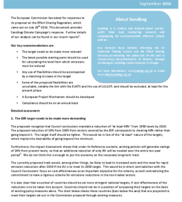 Consultation response – The Effort Sharing Regulation