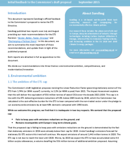 Feedback to the draft ETS Revision