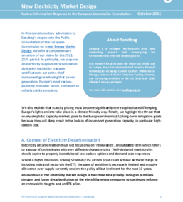 A new Energy Market Design for Europe