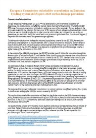 The Emission Trading Scheme post-2020 carbon leakage provisions